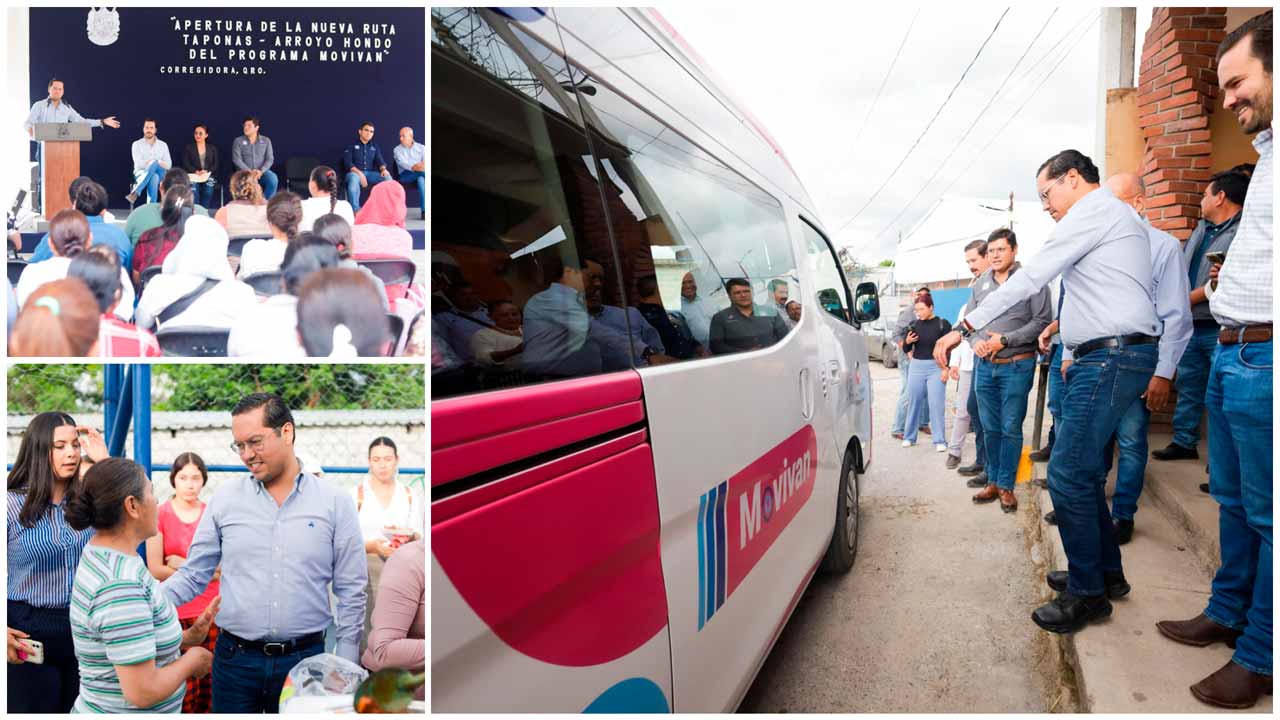 Nueva ruta de Movivan beneficia a 150 familias en Taponas, Corregidora
