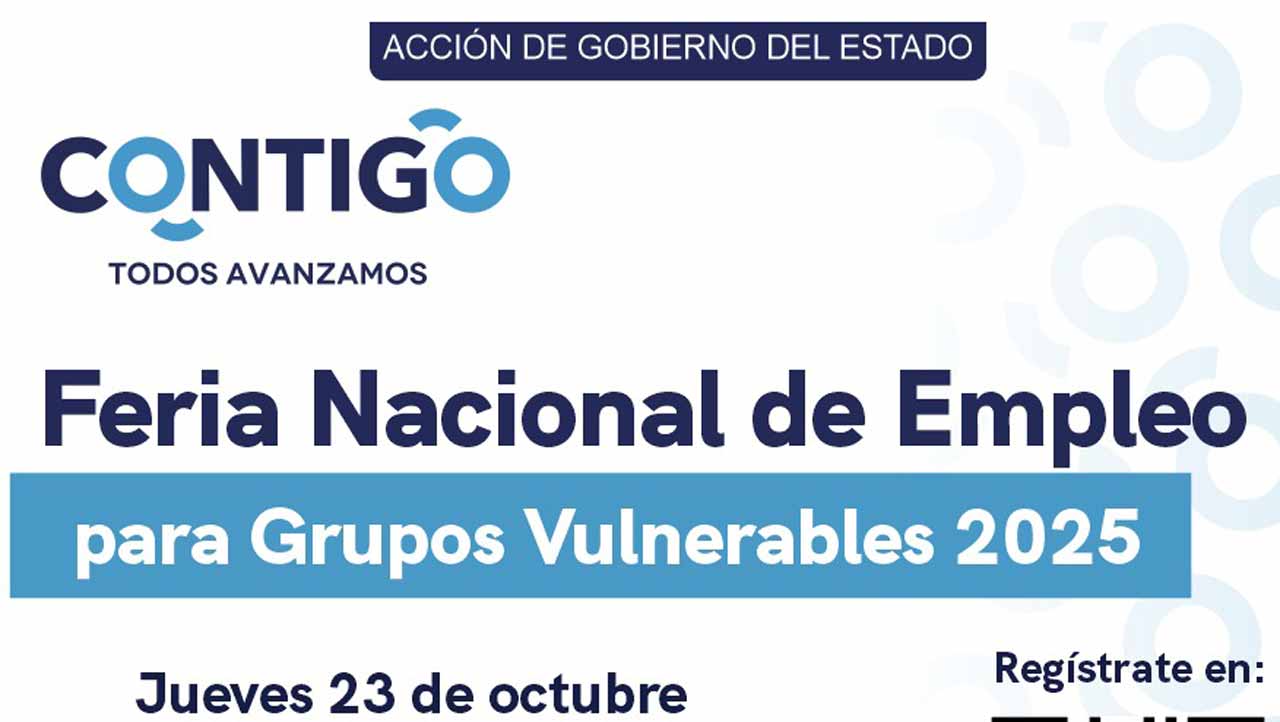 Feria Nacional de Empleo para Grupos Vulnerables 2025 este jueves 23 de octubre