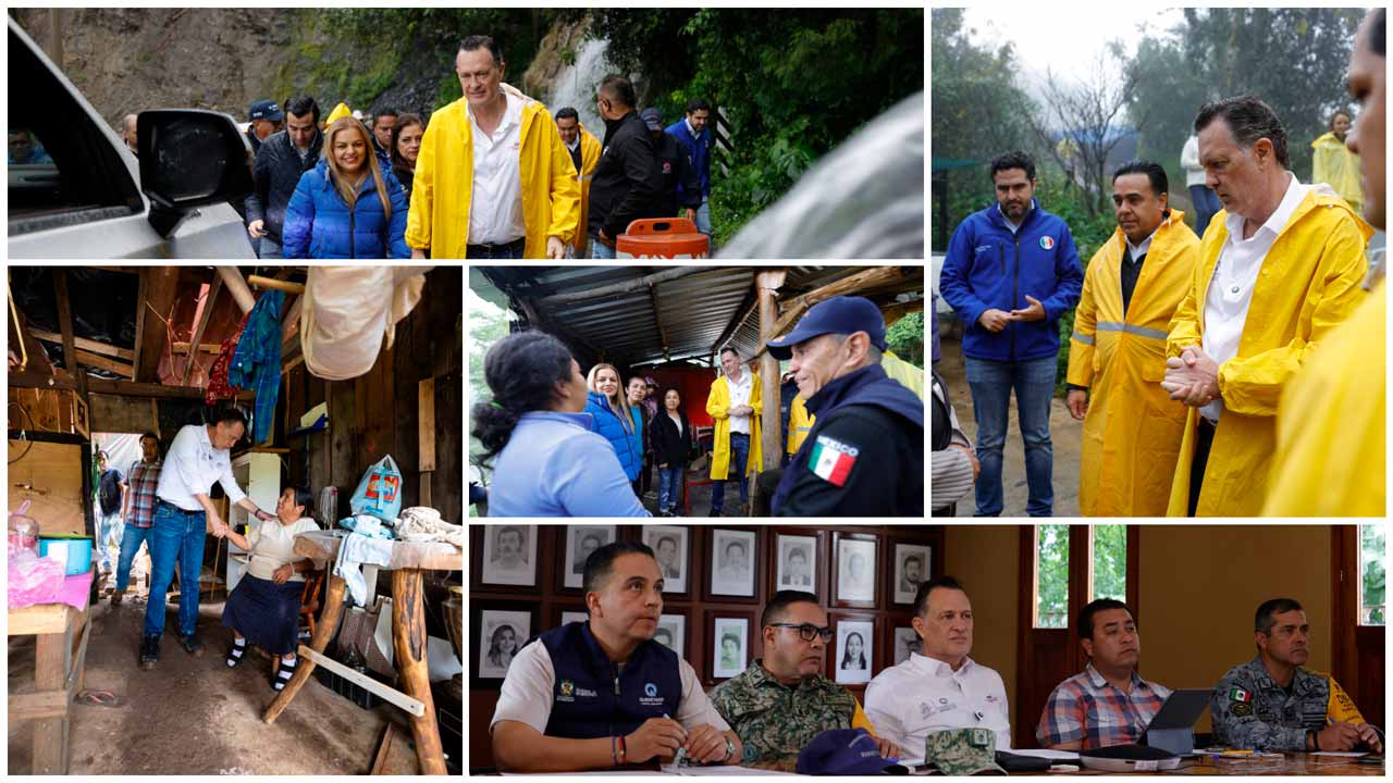 Supervisa Kuri atención a comunidades afectadas por lluvias en la Sierra Gorda