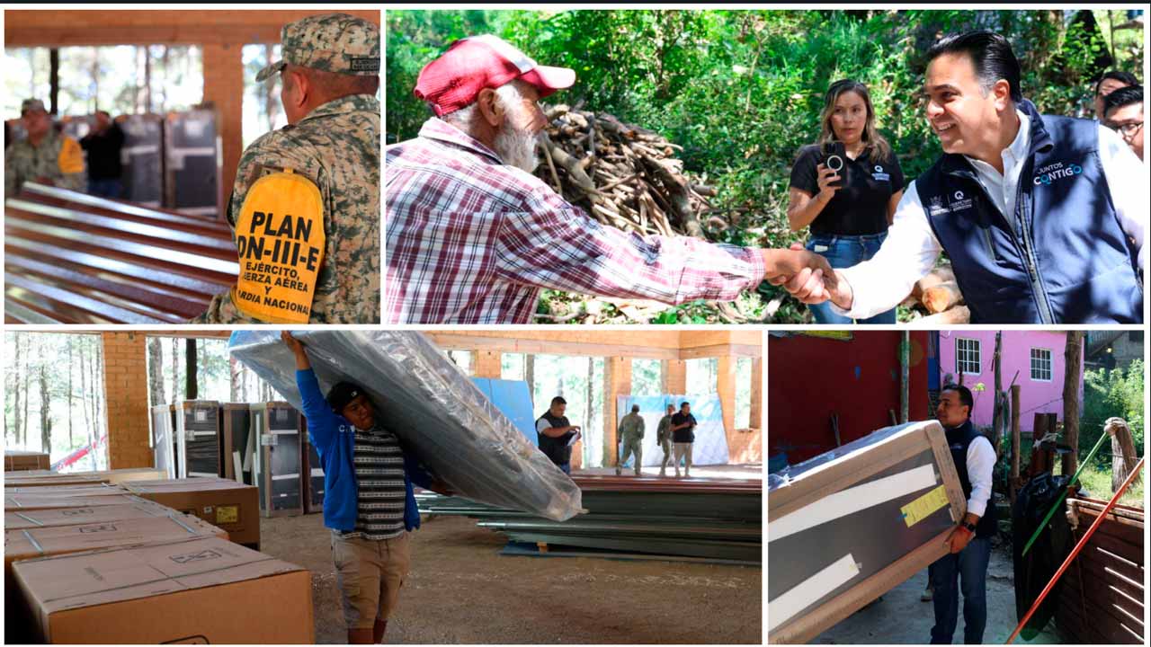 Luis Nava supervisa entrega de enseres a afectados por lluvias en Pinal de Amoles