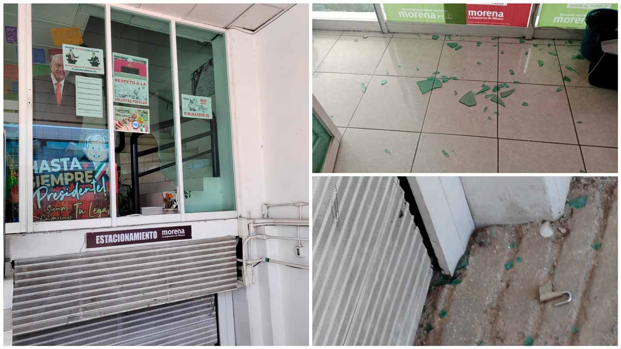 Morena Querétaro denuncia vandalismo, exige garantías de seguridad