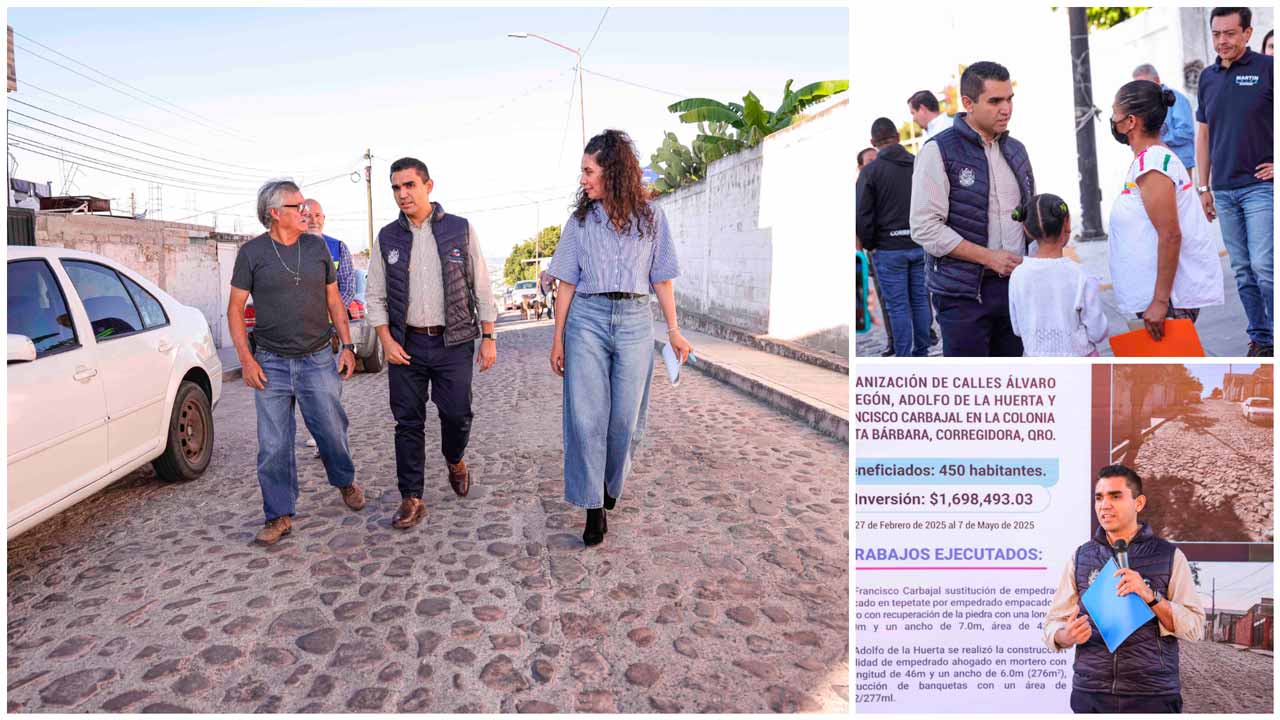 Inauguran obras de urbanización de calles de la colonia Santa Bárbara