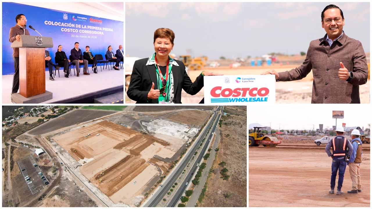 Chepe Guerrero devela primera piedra del Costco Corregidora