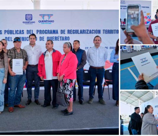 Entrega Felifer Macías escrituras a 184 familias de Querétaro Entrega Felifer Macías escrituras a 184 familias de Querétaro