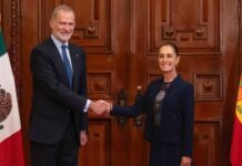 Cómo fue el encuentro entre Sheinbaum y el rey Felipe VI de España en Palacio Nacional
Cómo fue el encuentro entre Sheinbaum y el rey Felipe VI de España en Palacio Nacional