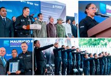 Kuri toma protesta a nuevos policías Kuri toma protesta a nuevos policías
