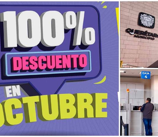 Querétaro dará 100% de descuento en recargos de Predial en octubre Querétaro dará 100% de descuento en recargos de Predial en octubre